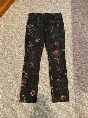 Bandolino Black Floral Amy Stretch Jeans